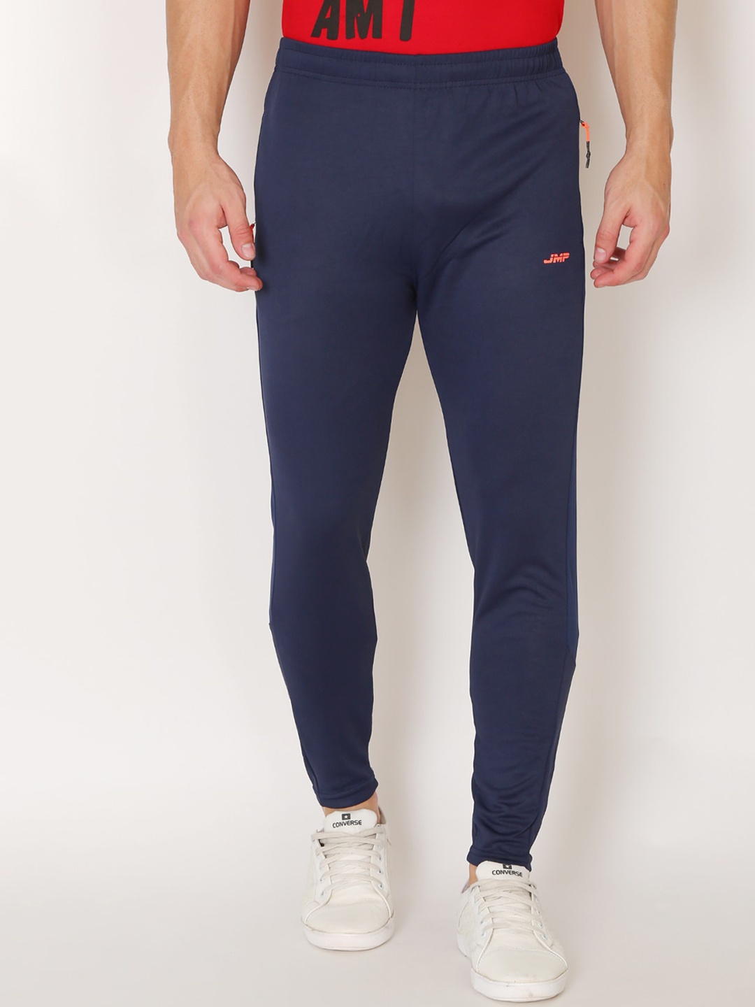

JMP Men Navy Blue Solid Slim-Fit Track Pants