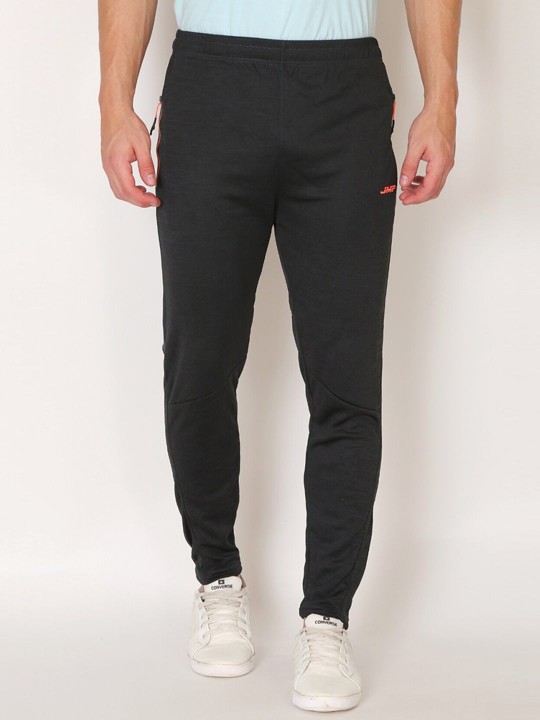 

JMP Men Black Solid Track Pants, Charcoal