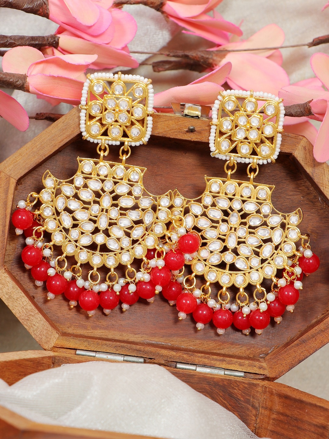 

Crunchy Fashion Red Contemporary Drop Earrings