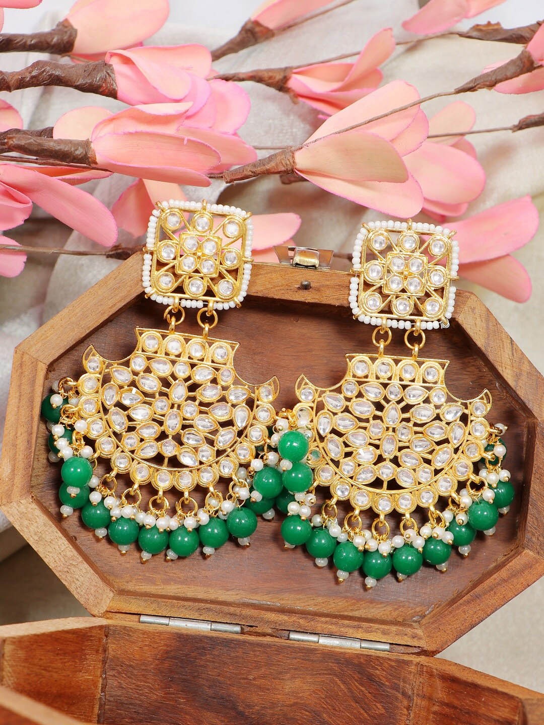 

Crunchy Fashion Green Contemporary Drop Earrings