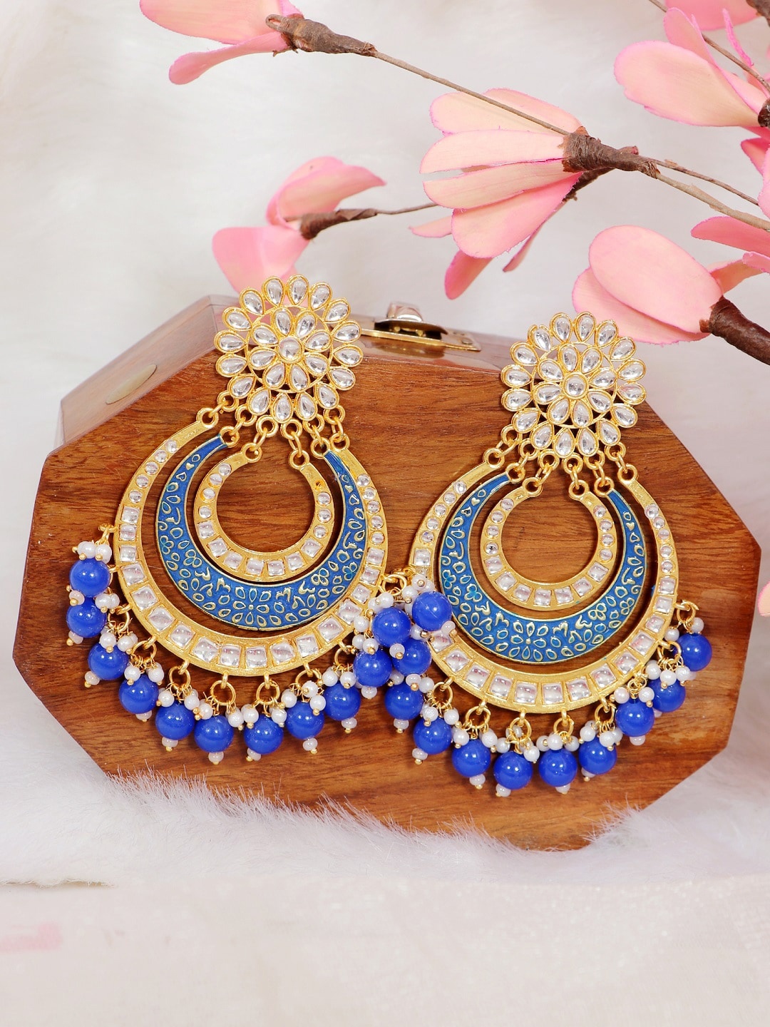 

Crunchy Fashion Blue Contemporary Chandbalis Earrings