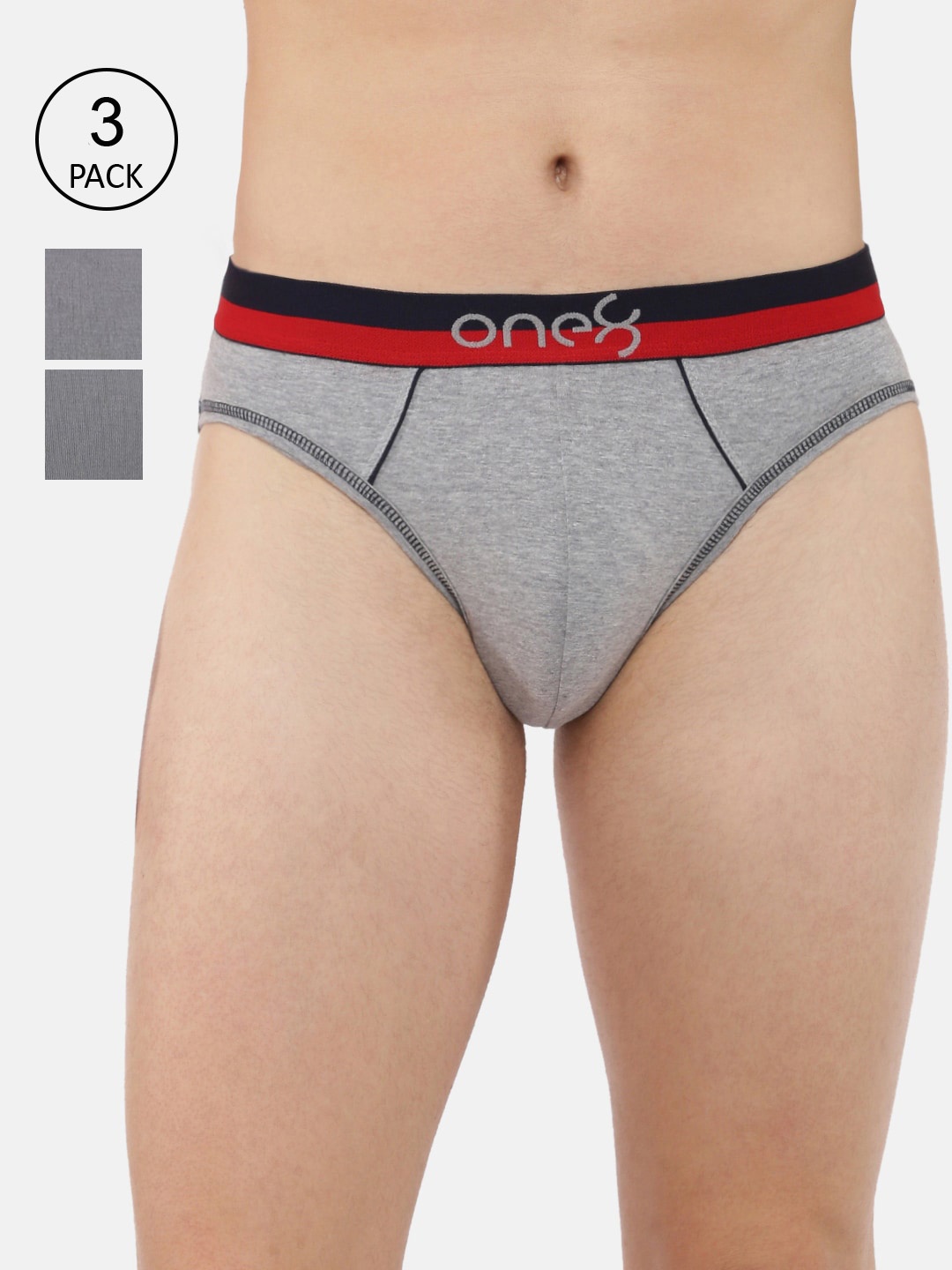 

one8 by Virat Kohli Men Pack Of 3 Solid Ultra Premium Stretch Briefs, Multi