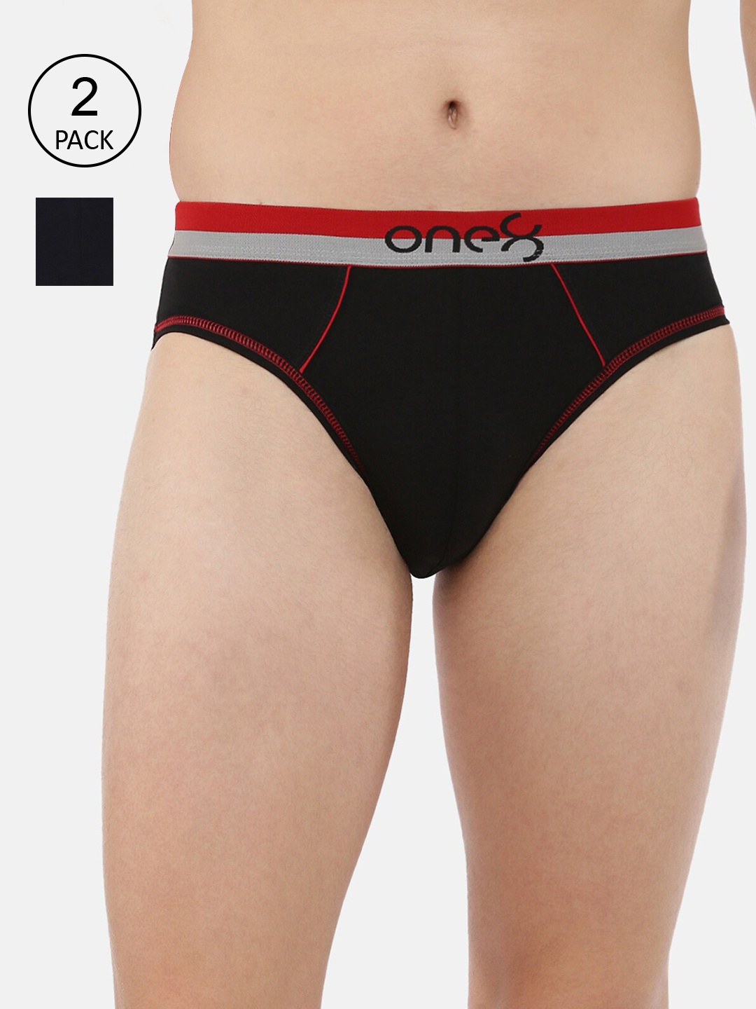 

one8 by Virat Kohli Men Pack Of 2 Ultra Premium Stretch Briefs, Black
