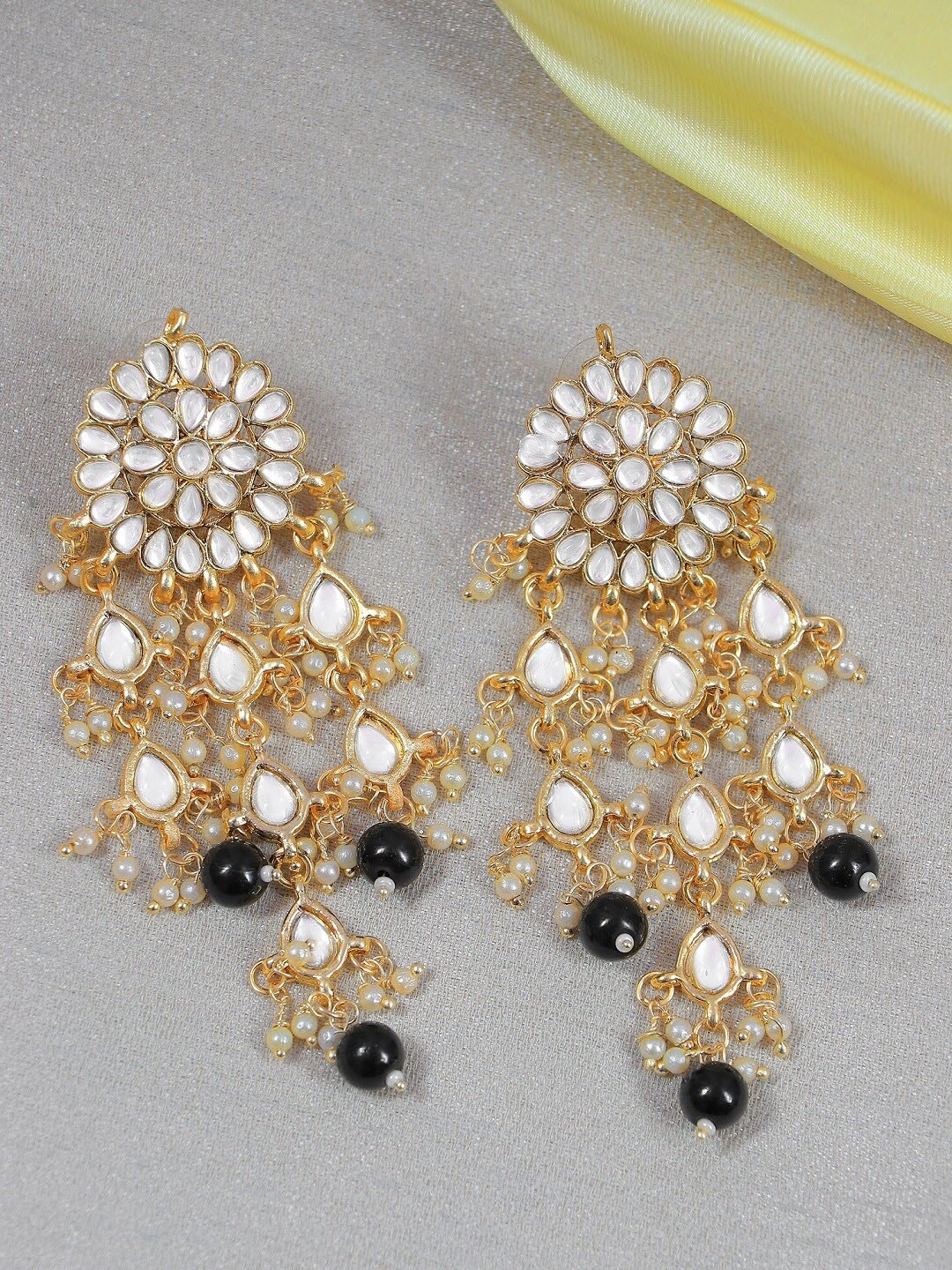 

Crunchy Fashion Black Contemporary Drop Earrings