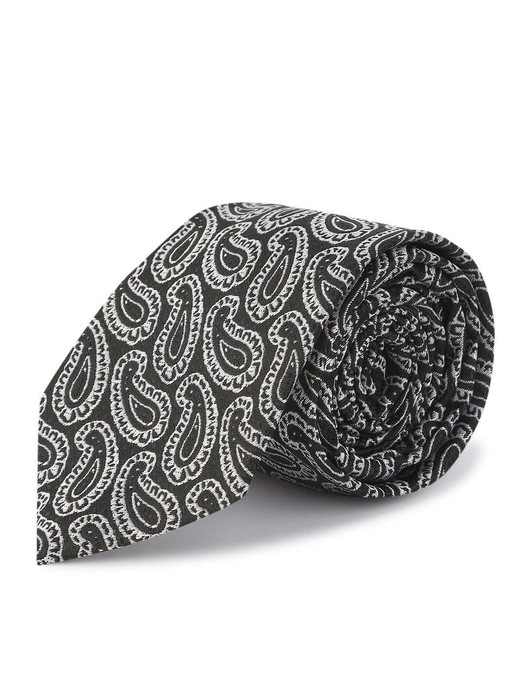 

ELLIS Men Black & White Broad Tie