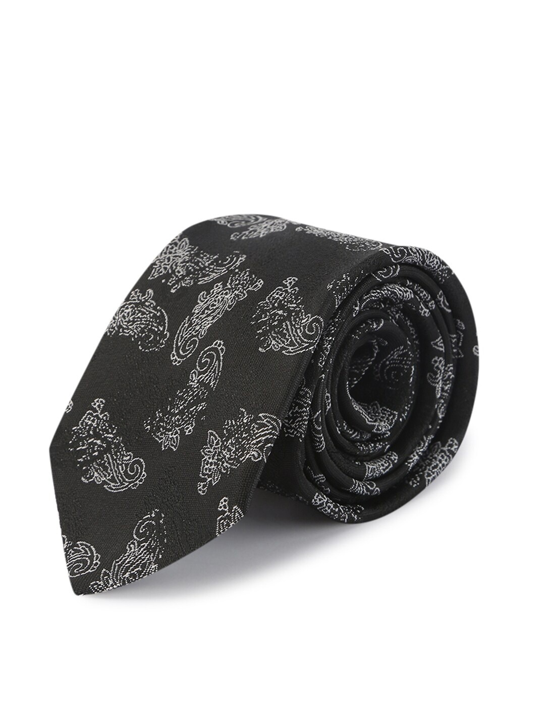 

ELLIS Men Black & White Broad Tie