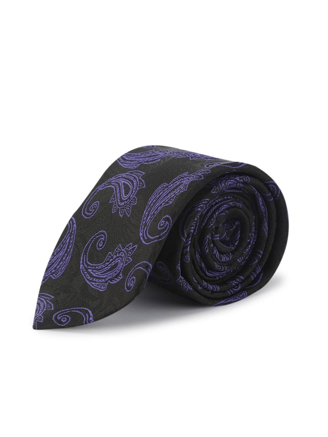 

ELLIS Men Black & Blue Woven Design Broad Tie