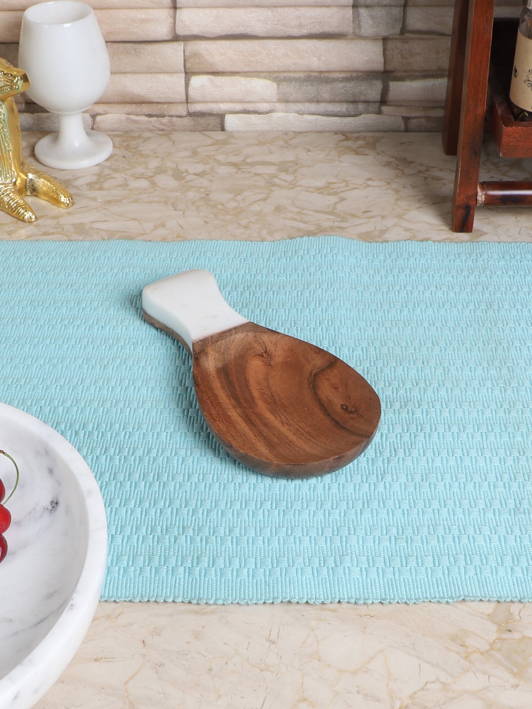 

NikkisPride Brown Solid Marble Spoon Rest