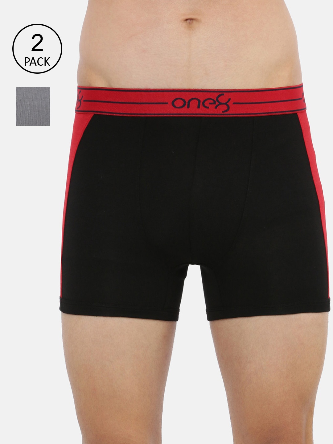 

one8 by Virat Kohli Men Pack Of 2 Solid Trunks, Grey