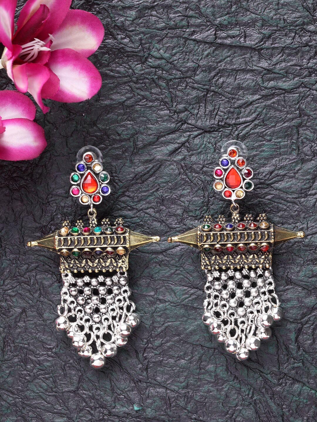 

Moedbuille Multicoloured Floral Drop Earrings, Multi