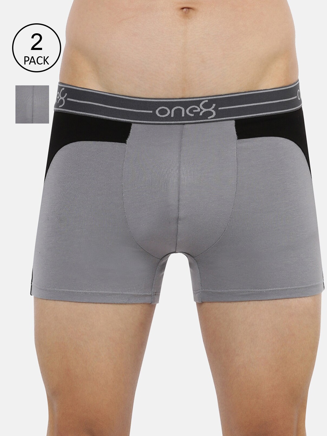 

one8 by Virat Kohli Men Pack Of 2 Solid TrunkONE8_712_GR_GR_2PC, Grey