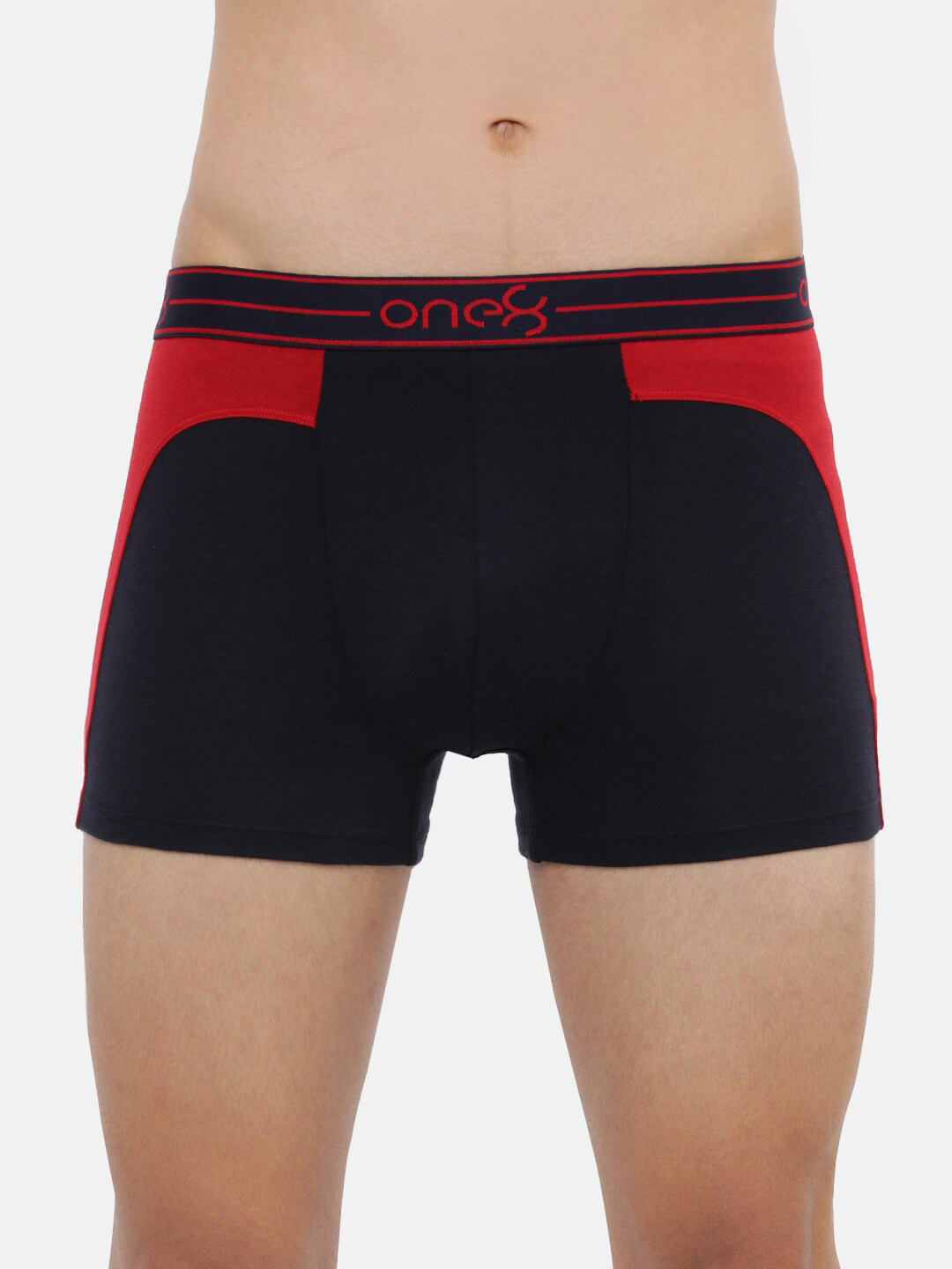 

one8 by Virat Kohli Men Navy Blue Color Blocked Trunk