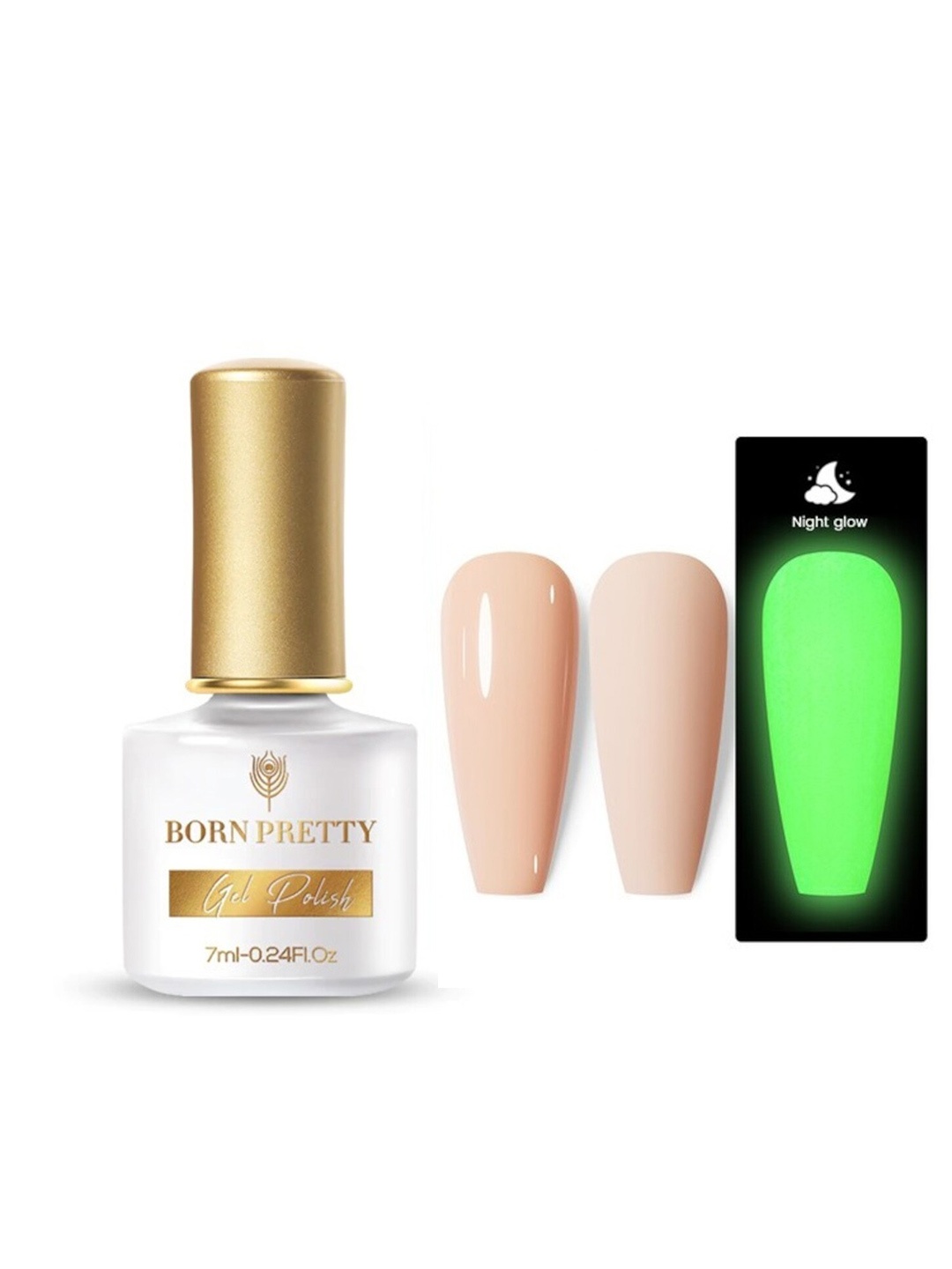 

BORN PRETTY Glow-In-Dark Macaron Gel Nail Polish - LM06, Nude