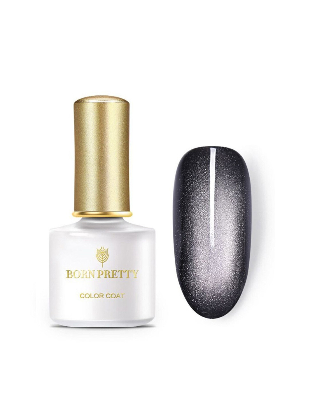 

BORN PRETTY Glamorous Cat Eye Color Changing Soak-Off UV-LED Gel Nail Polish - GM05, Grey