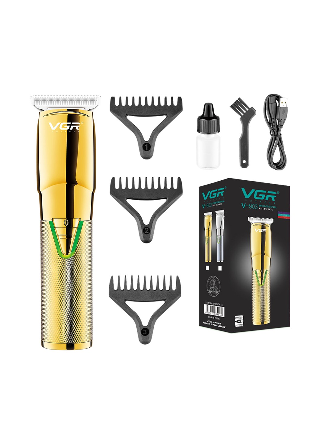 

VGR Men V-903 Professional 100 Min Runtime Hair Trimmer - Gold