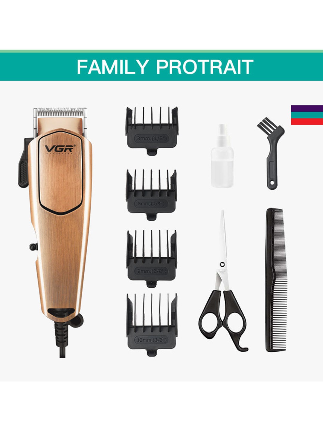 

VGR Men V-131 Professional Corded Hair Trimmer - Rose Gold