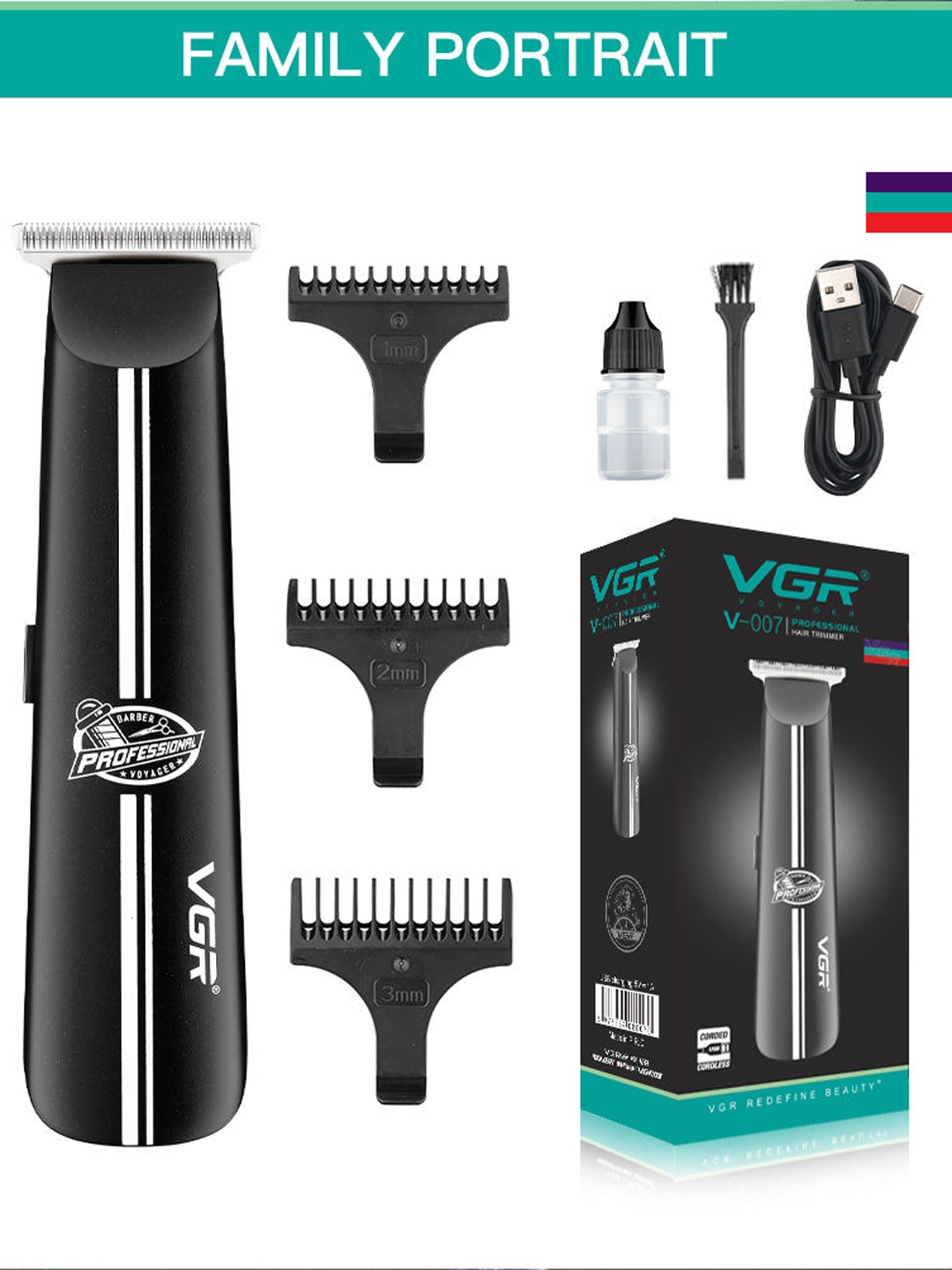 

VGR Men V-007 Professional Hair Clipper - Black