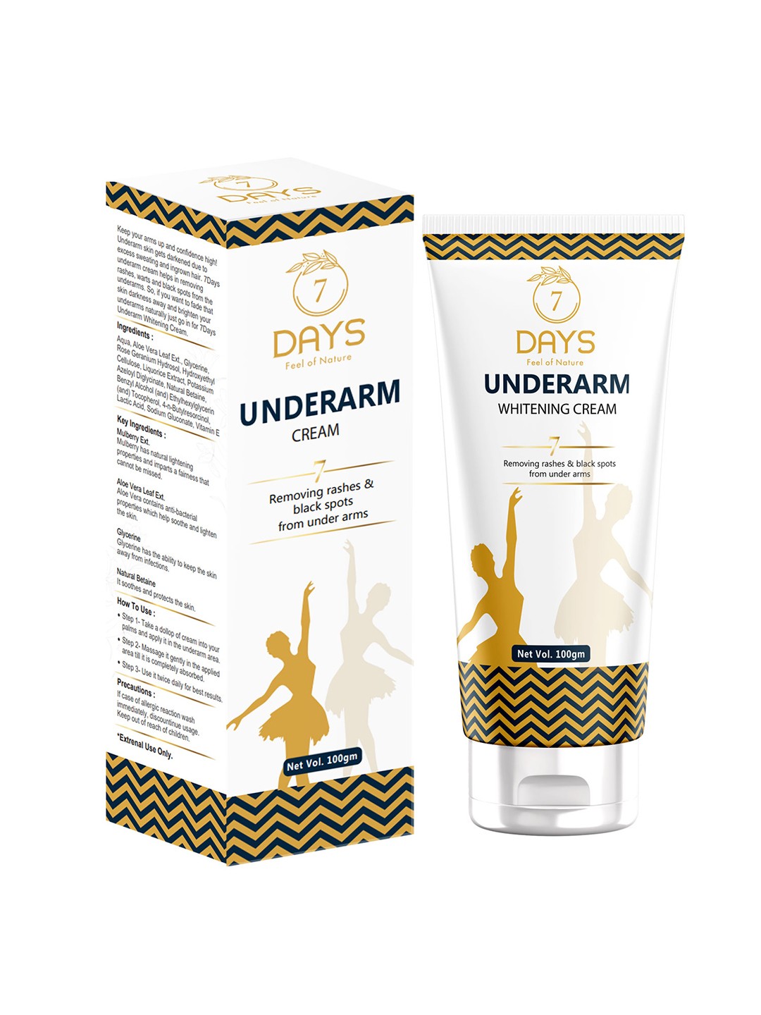 

7 DAYS Underarm Whitening Cream - 100 g, White