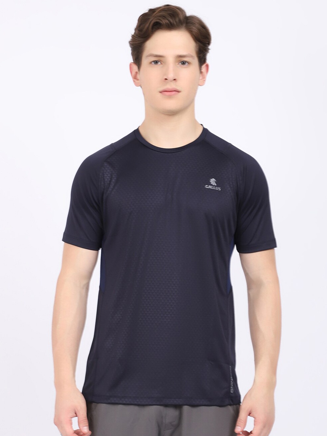 

Gallus Men Navy Blue Dri-FIT T-shirt