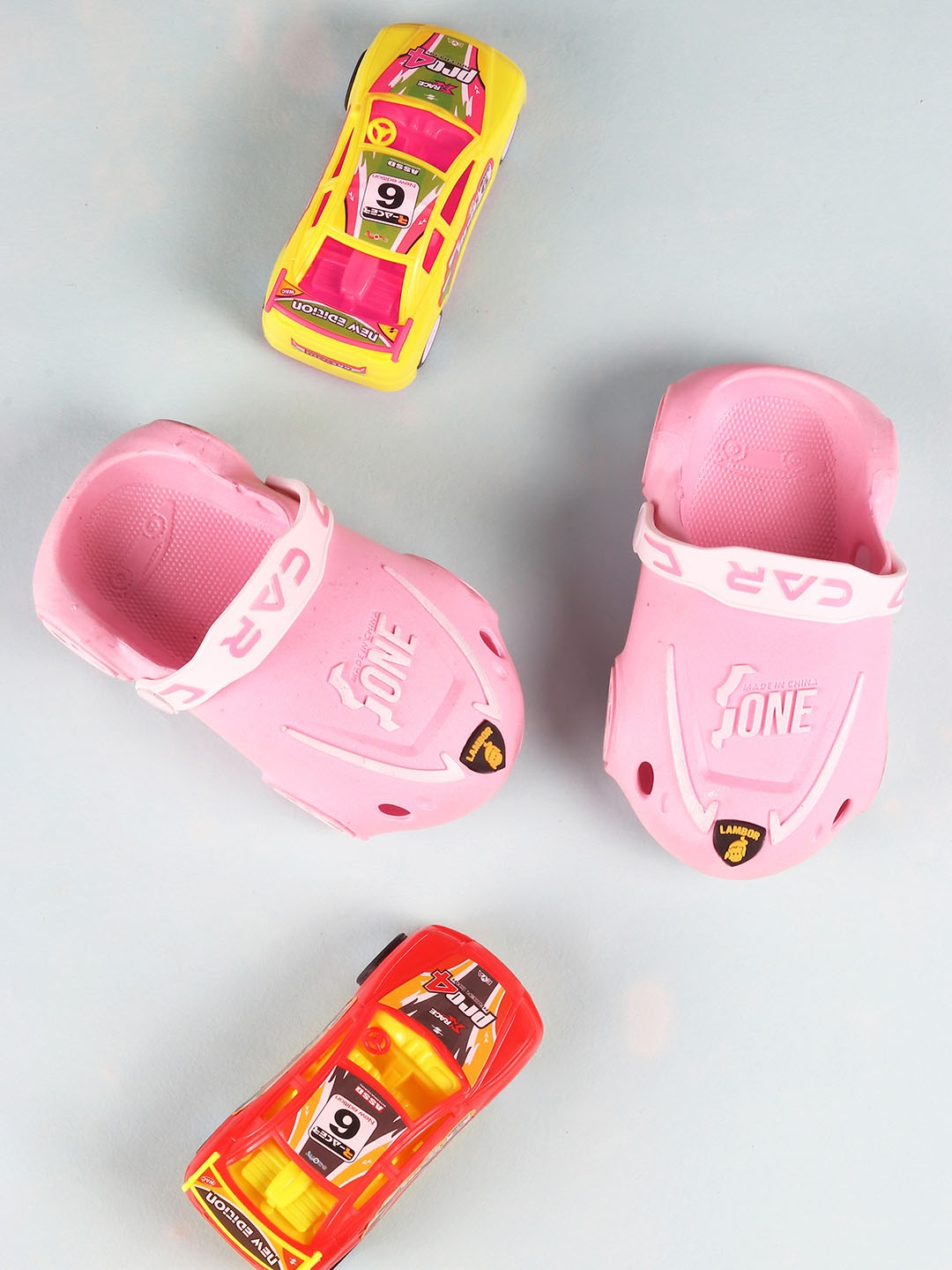 Jazzy Juniors Unisex Kids Pink & White Clogs Sandals