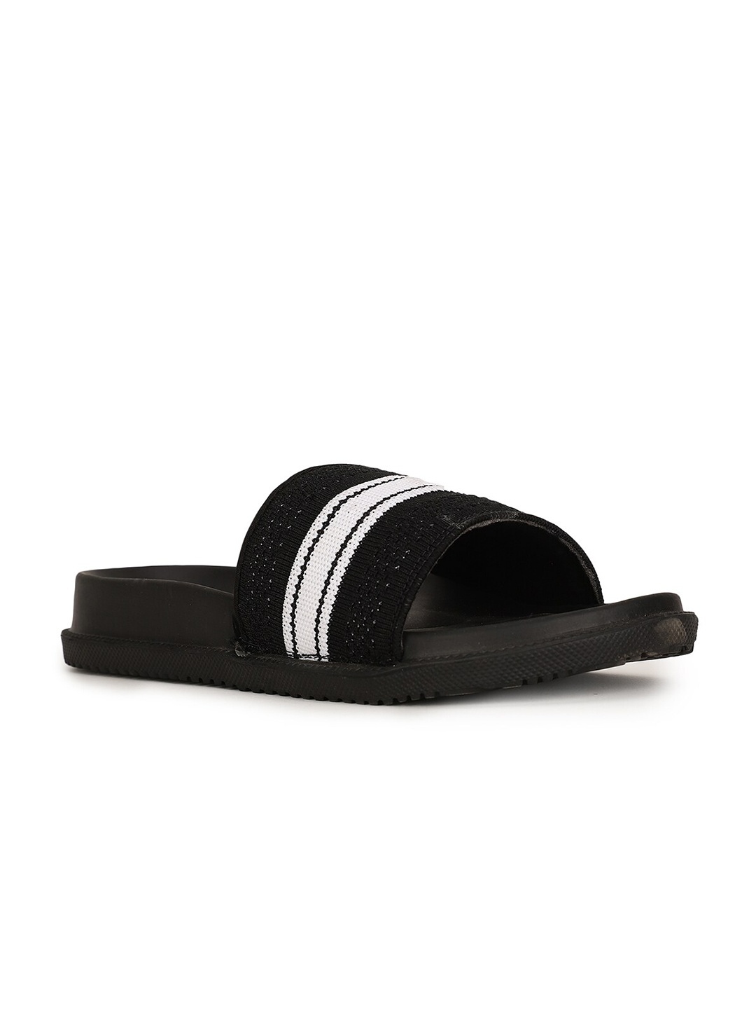 

Bata Men Black & White Sliders