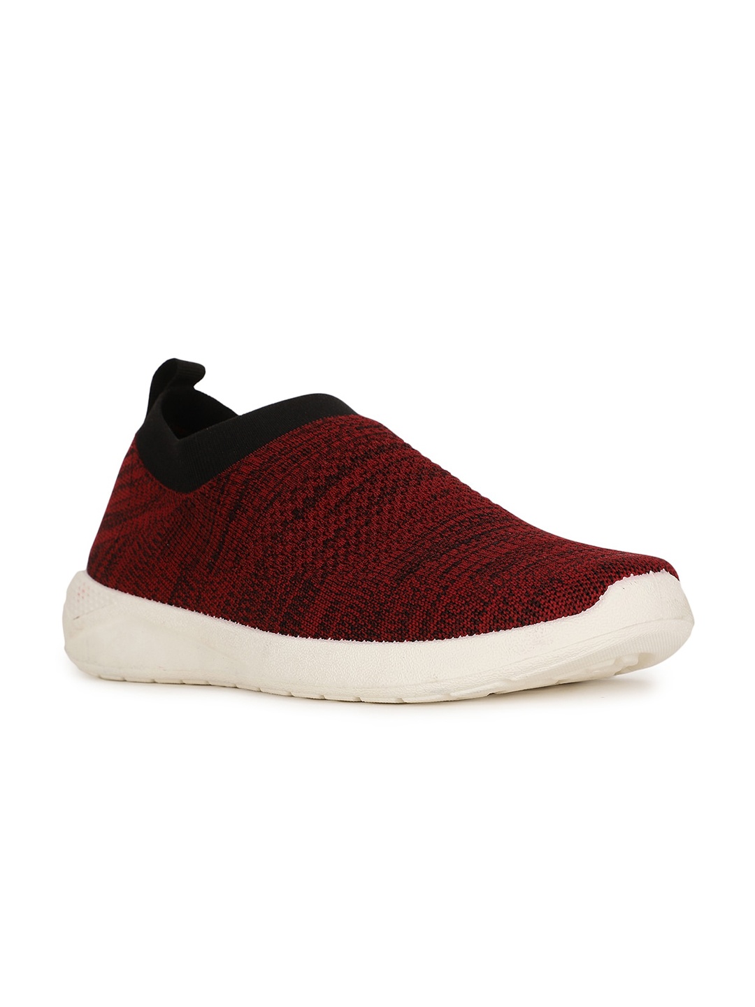 

Bata Men Red Woven Design Slip-On Sneakers