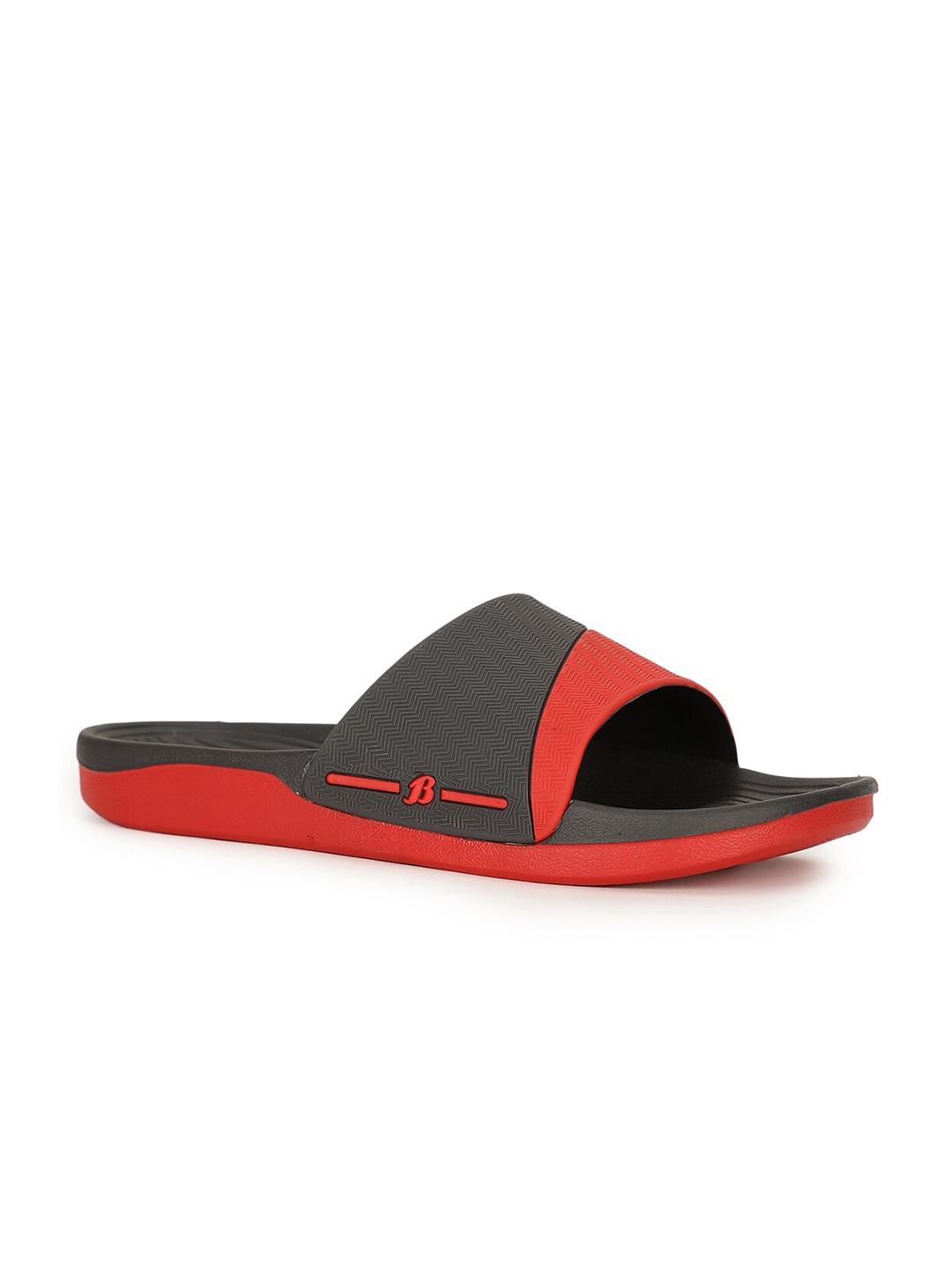 

Bata Men Red & Black Sliders