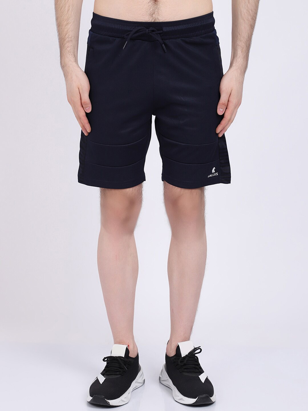

Gallus Men Navy Blue High-Rise Training or Gym Sports Shorts