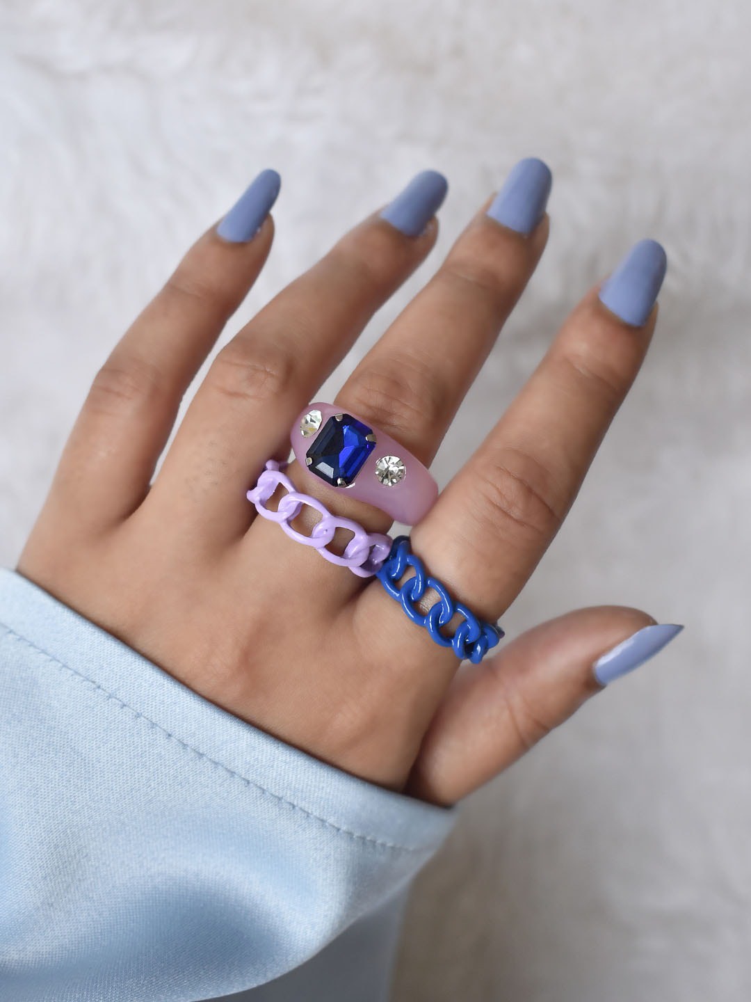 

JOKER & WITCH Set Of 3 Multi-Colored Finger Ring