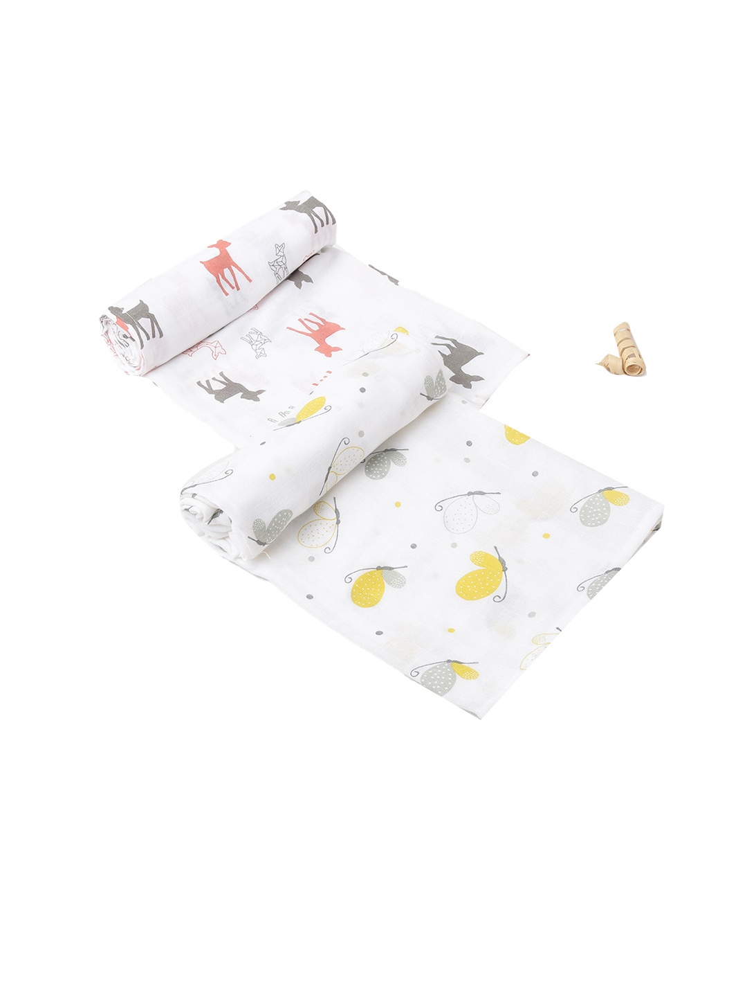 

The Boo Boo Club Infants Pack Of 2 Printed Sustainable Pure Organic Cotton Muslin Swaddles, Multi