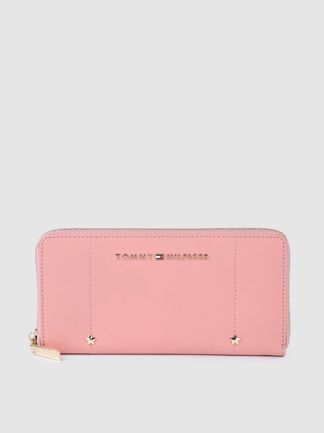 

Tommy Hilfiger Women Pink Solid Applique Leather Zip Around Wallet