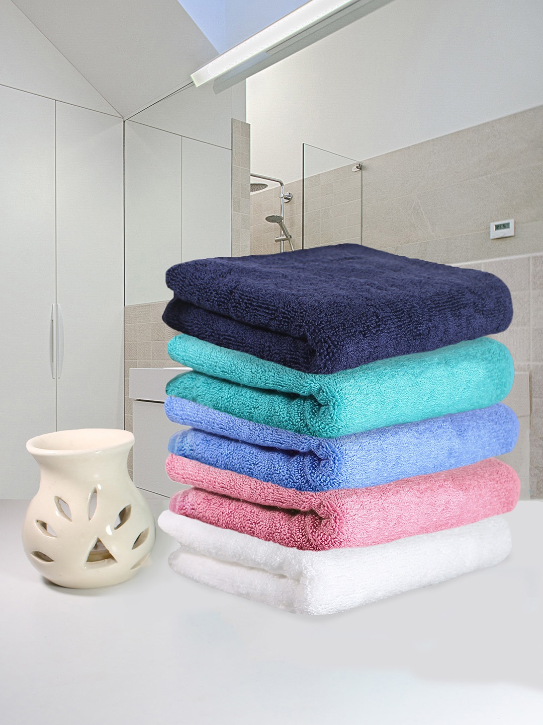 

Heelium Unisex Pack of 5 Bamboo Super Soft & Quick Drying Home & Gym Hand Towel, Teal