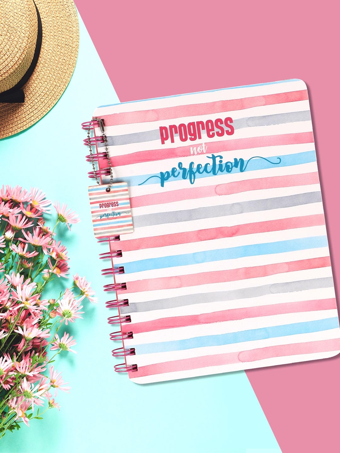 

Doodle Pink & White Printed Notebook