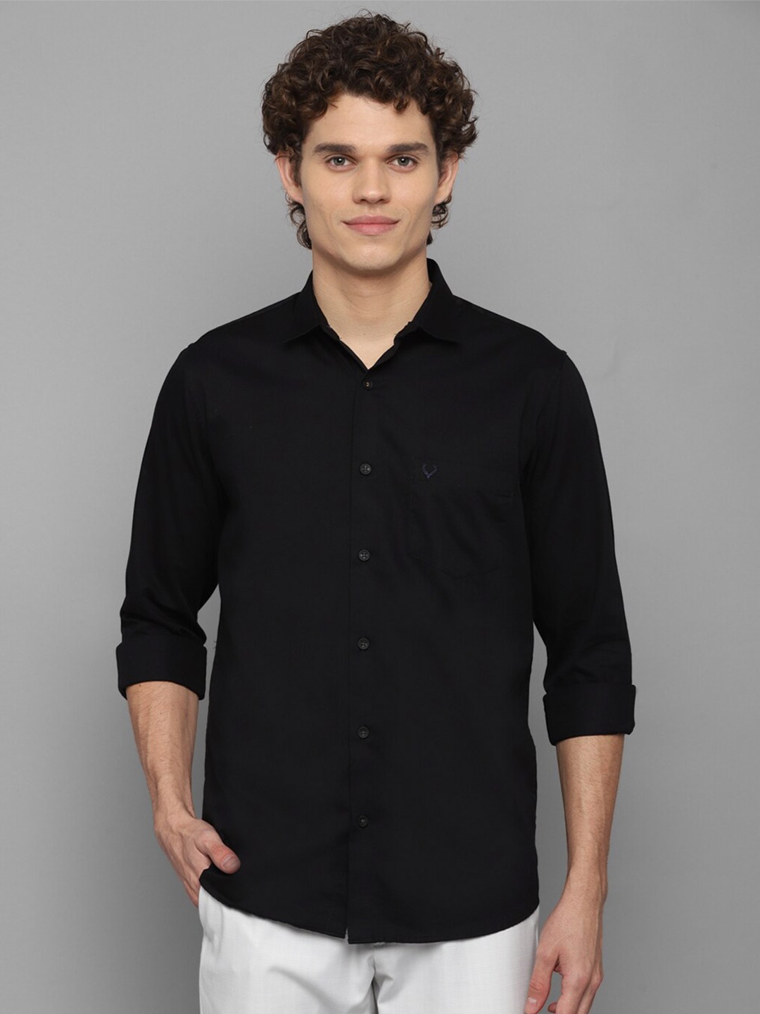 

Allen Solly Men Black Slim Fit Casual Shirt