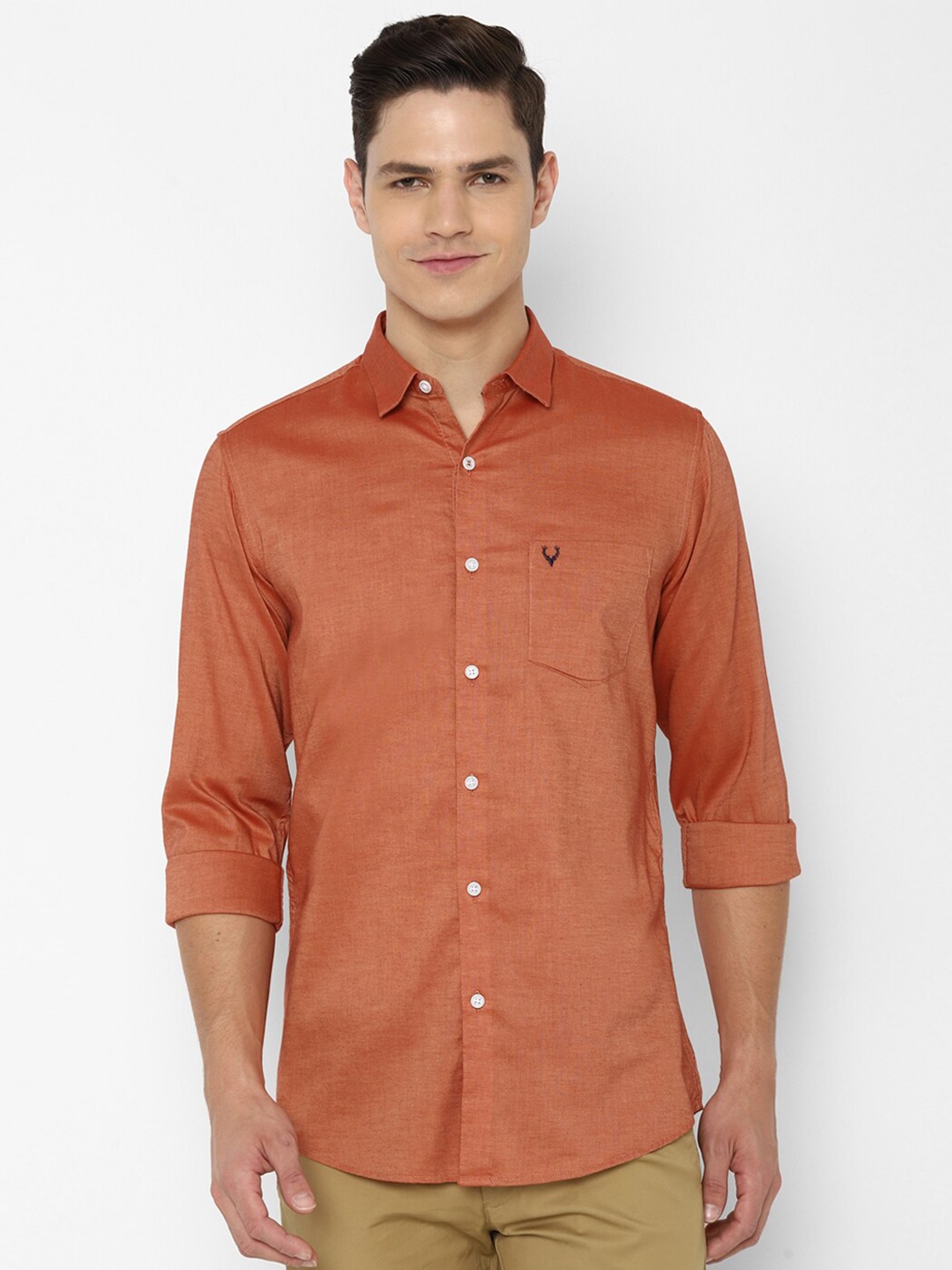 

Allen Solly Men Orange Slim Fit Casual Shirt