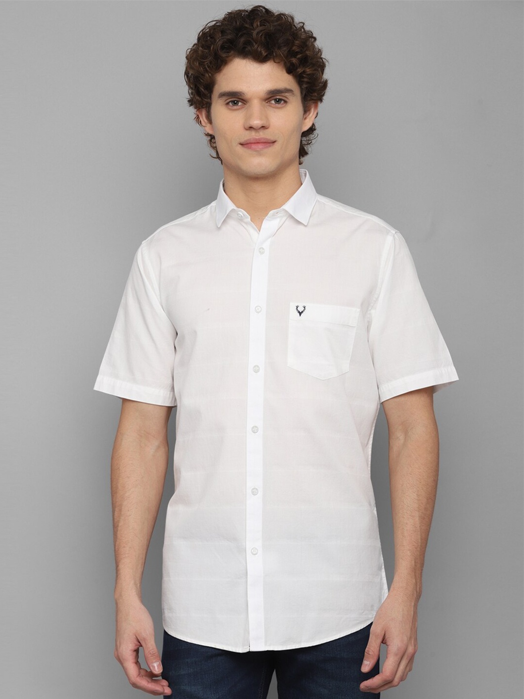

Allen Solly Men White Slim Fit Horizontal Stripes Casual Shirt