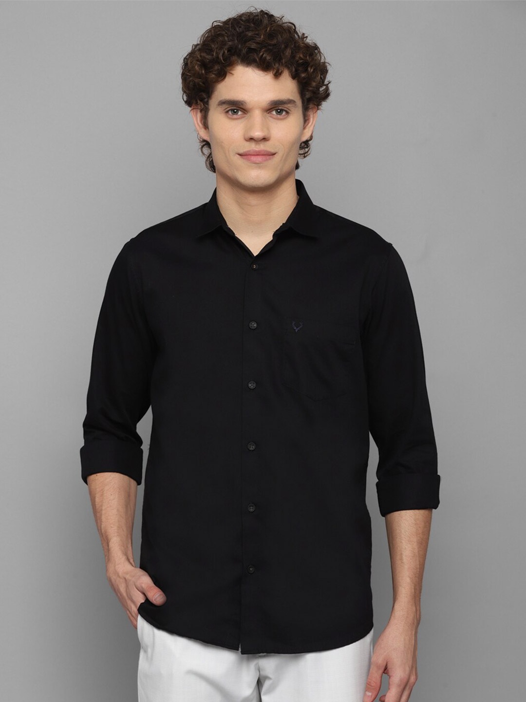 

Allen Solly Men Black Slim Fit Casual Shirt