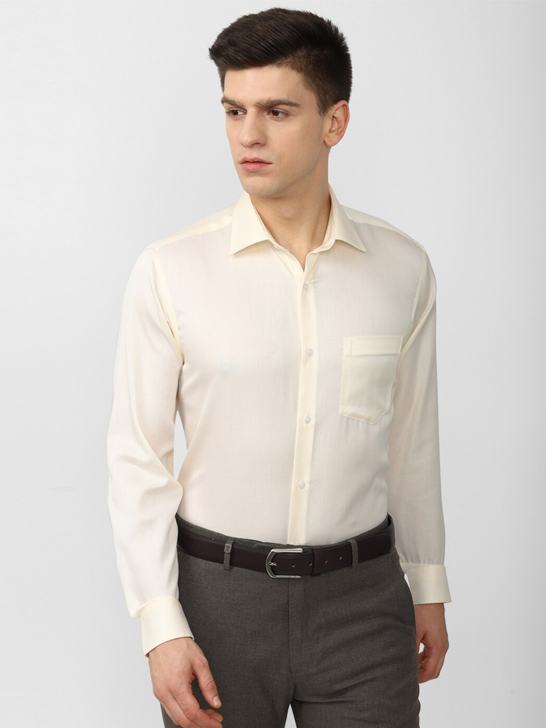 

Van Heusen Men Yellow Formal Shirt