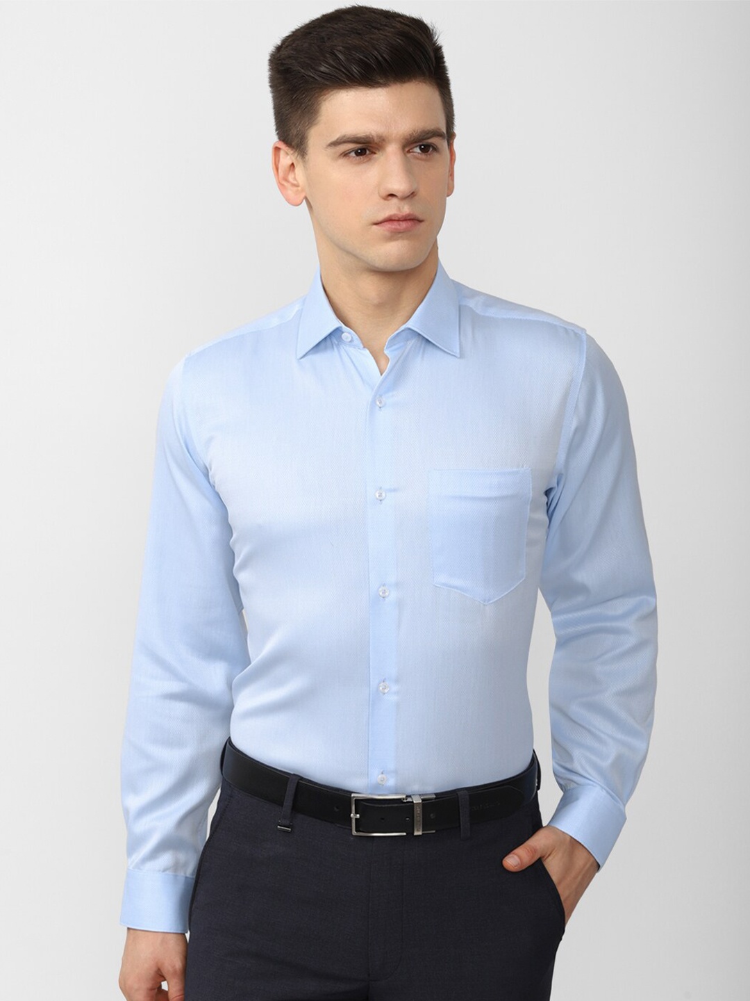 

Van Heusen Men Blue Formal Shirt