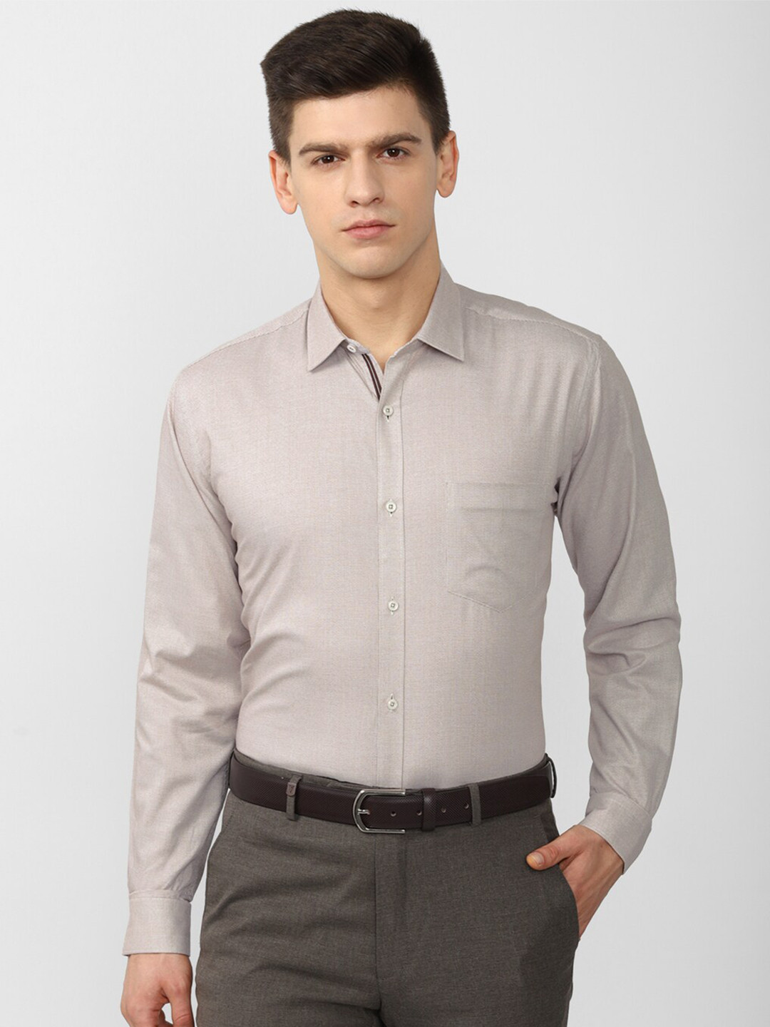 

Van Heusen Men Grey Formal Shirt