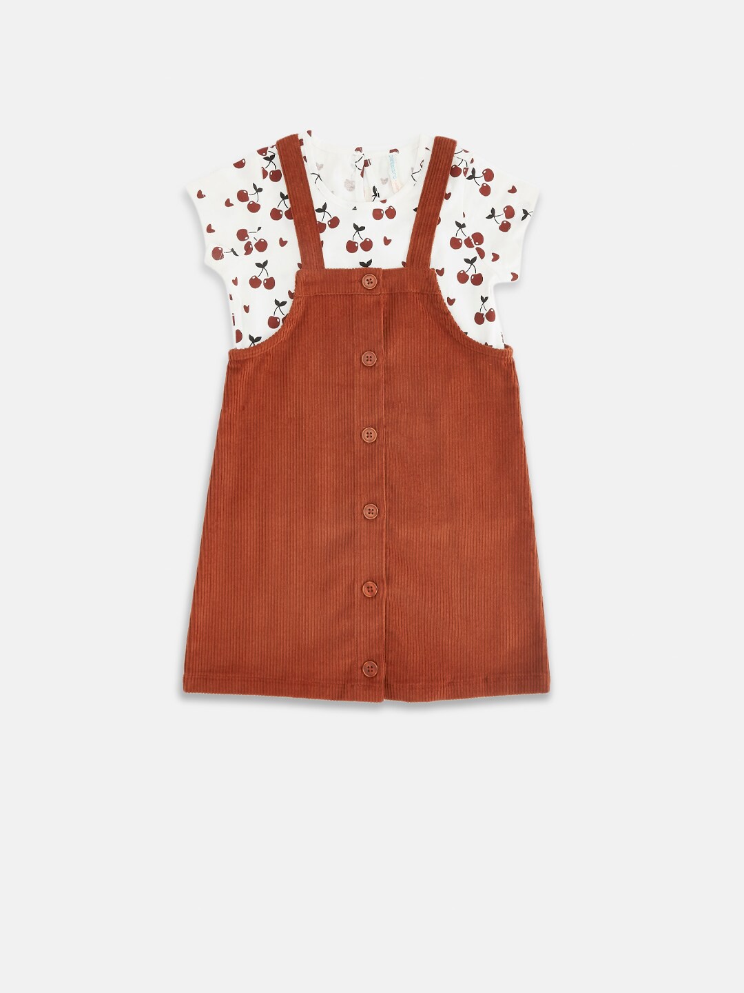 

Pantaloons Junior Brown Pinafore Dress