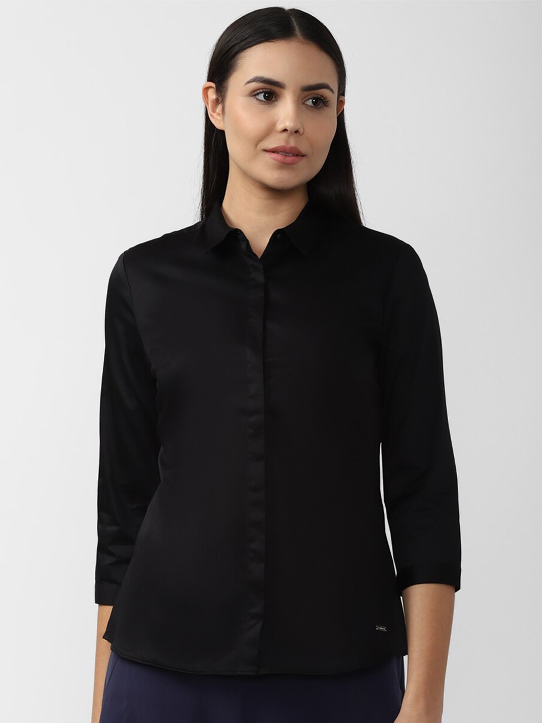 

Van Heusen Woman Women Black Formal Shirt