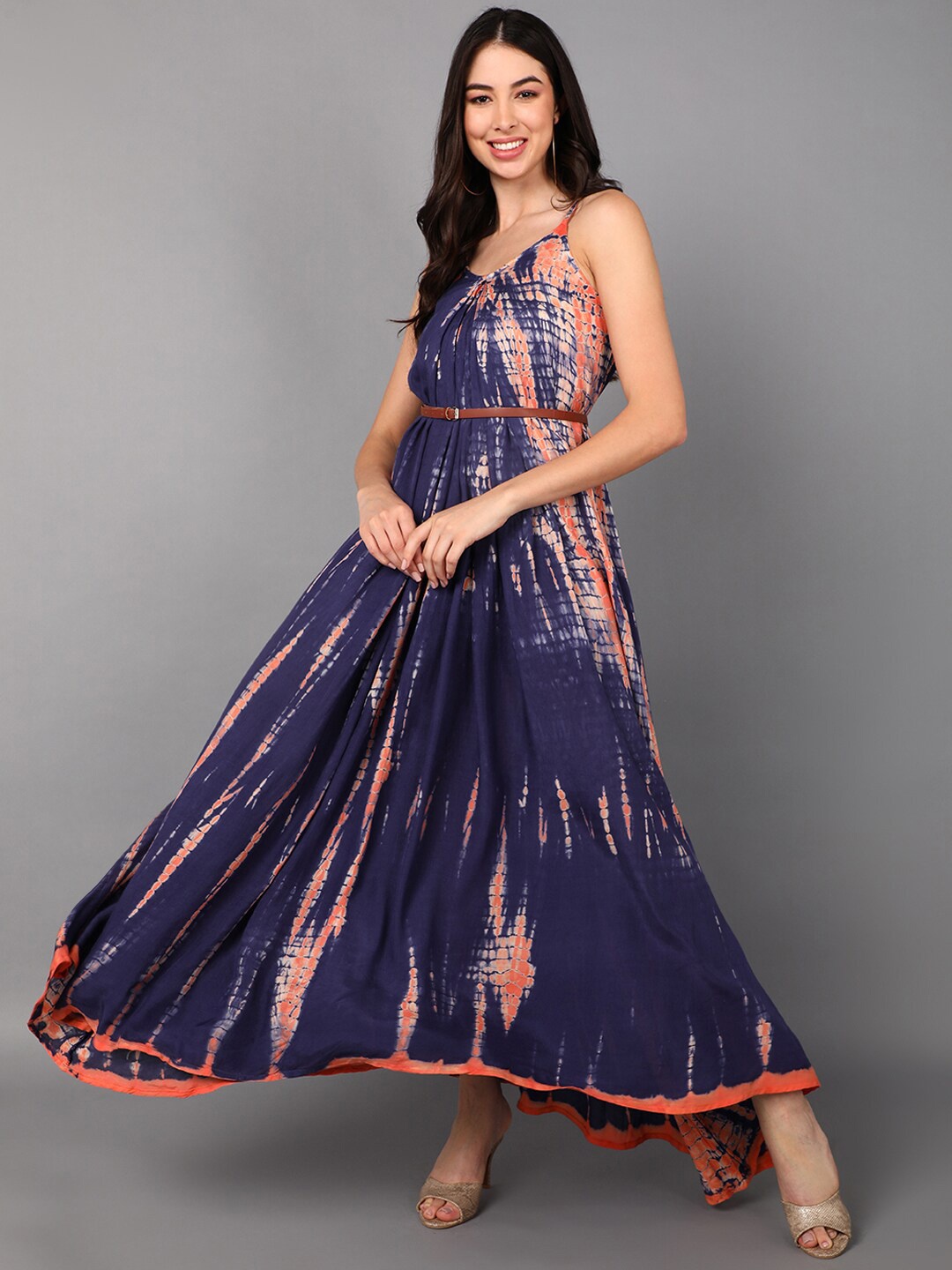 

AHIKA Navy Blue Maxi Dress