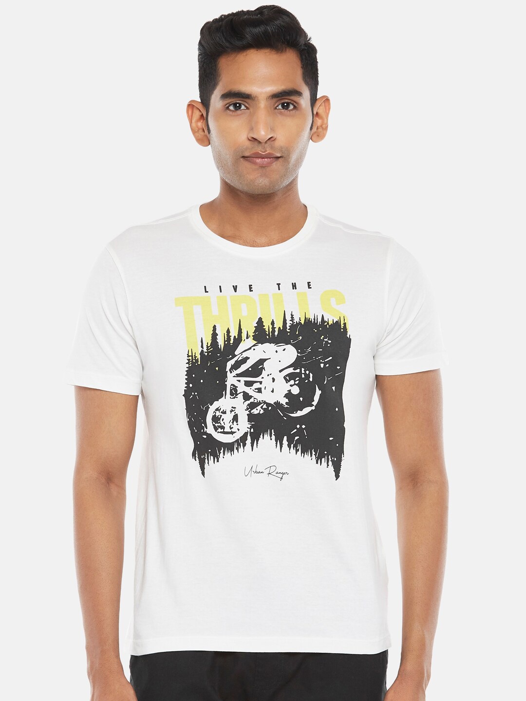 

Pantaloons Junior Girls Black Printed T-shirt