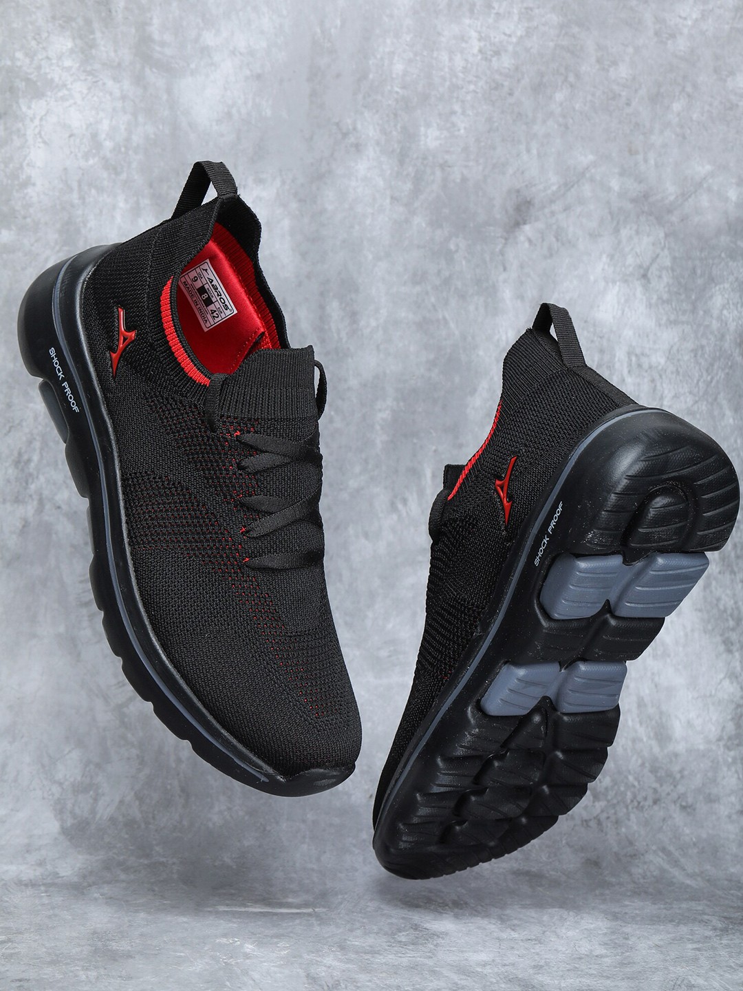 

ABROS Men Punto-O Running Sports Shoes, Black