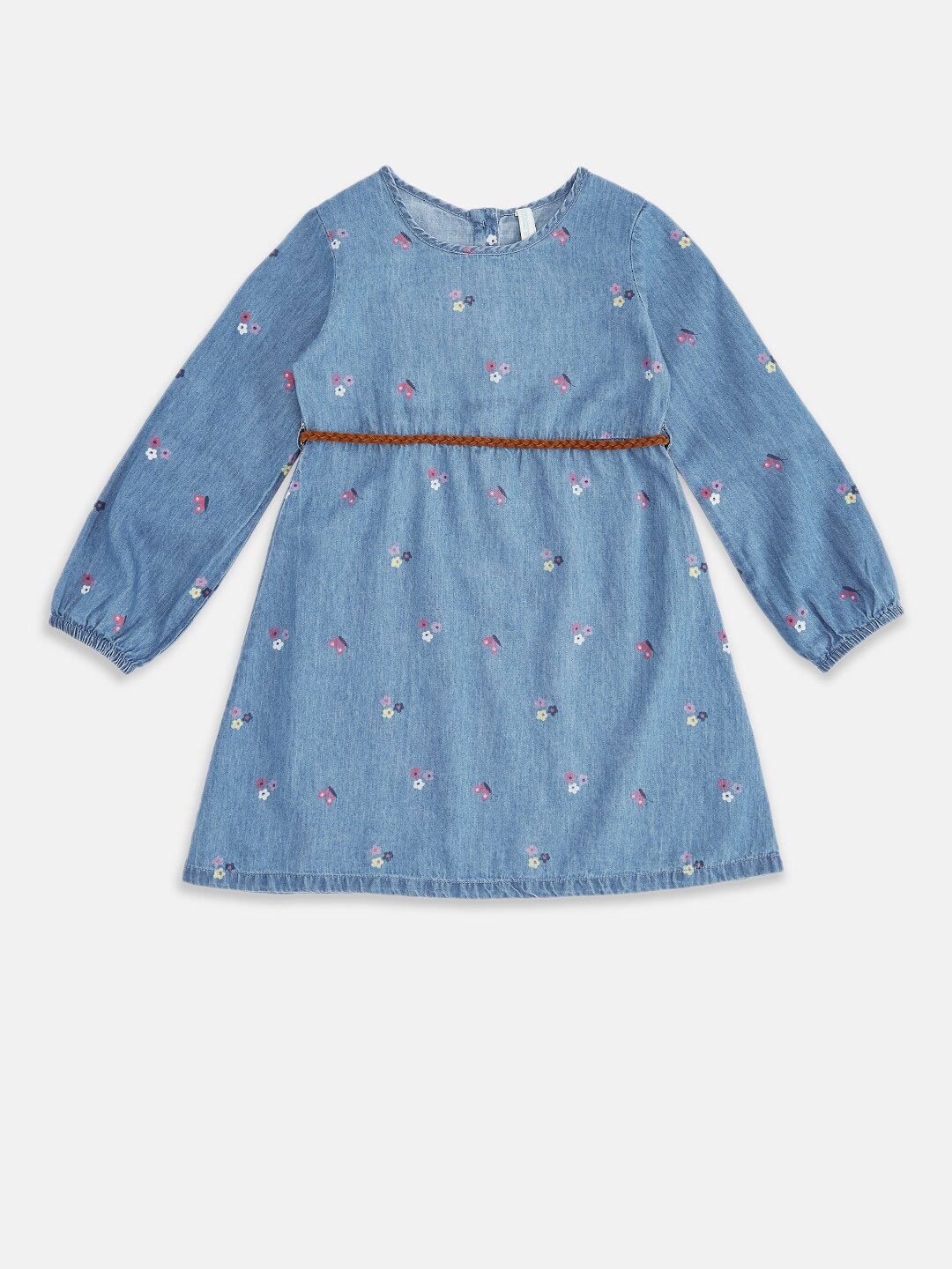 

Pantaloons Junior Blue Denim A-Line Dress