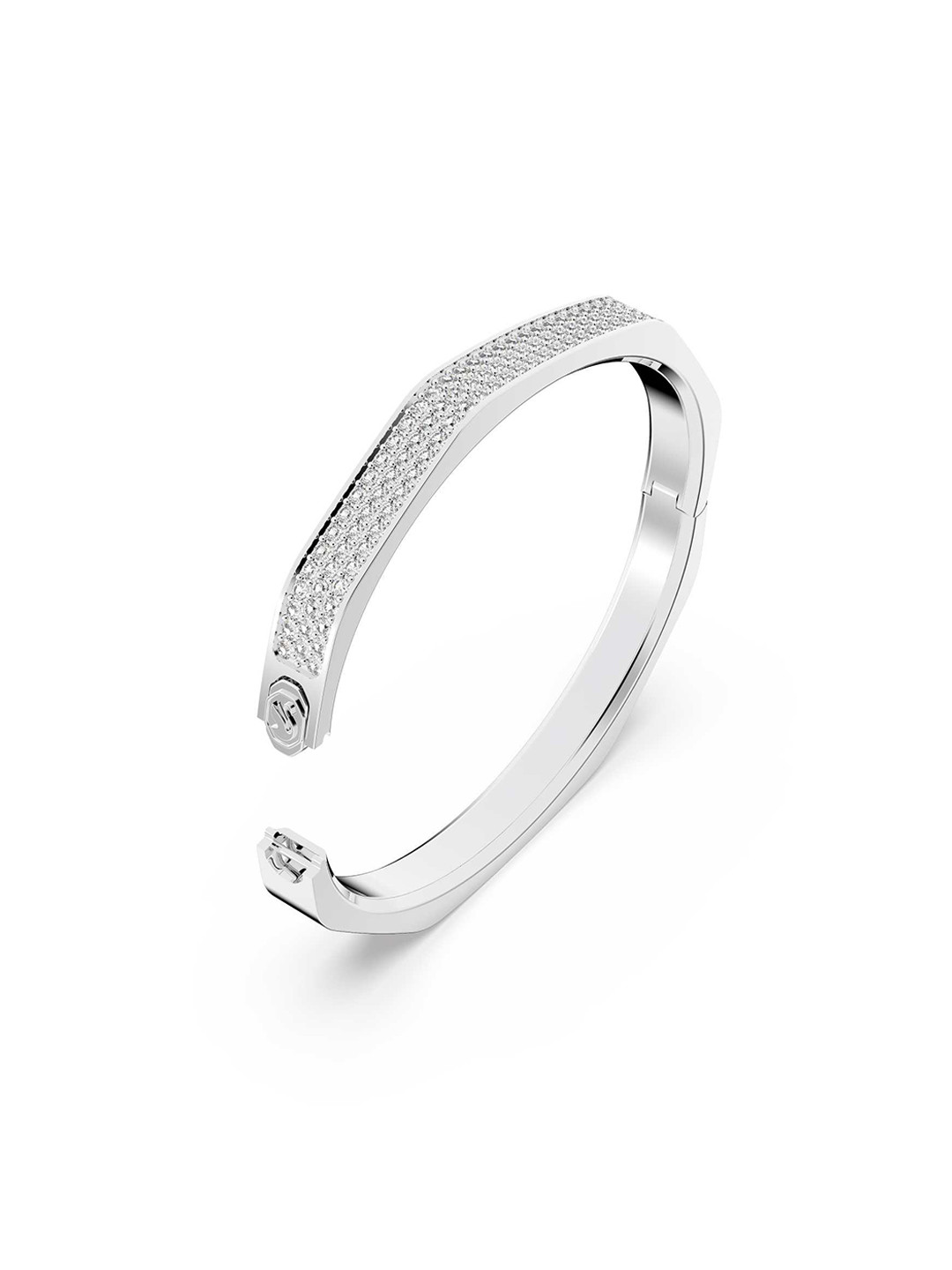 

SWAROVSKI Rhodium-Plated White Crystal-Studded Bangle, Silver
