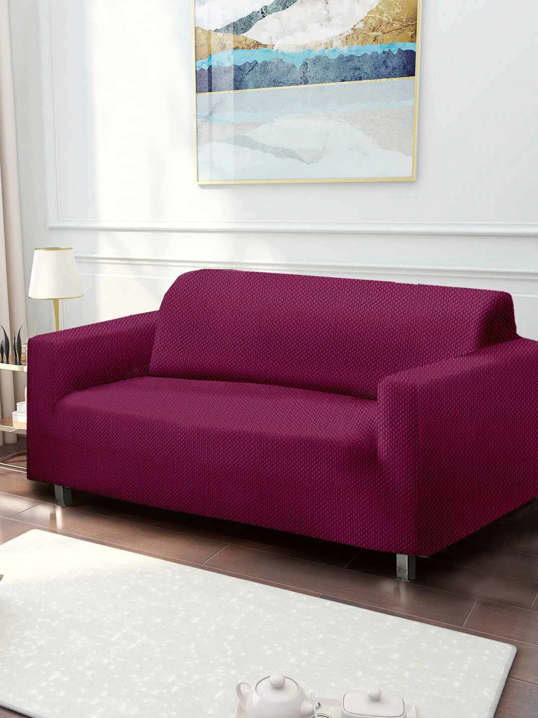 

Cortina Purple Solid 2 Seater Sofa Cover