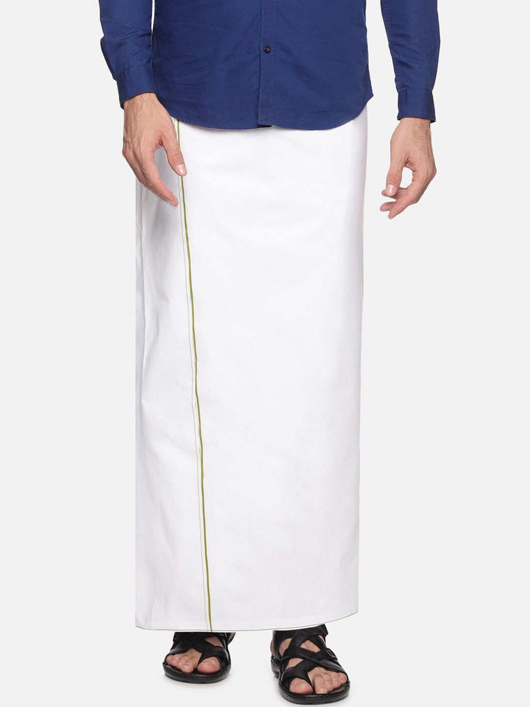 

Sethukrishna Men White Solid Dhotis