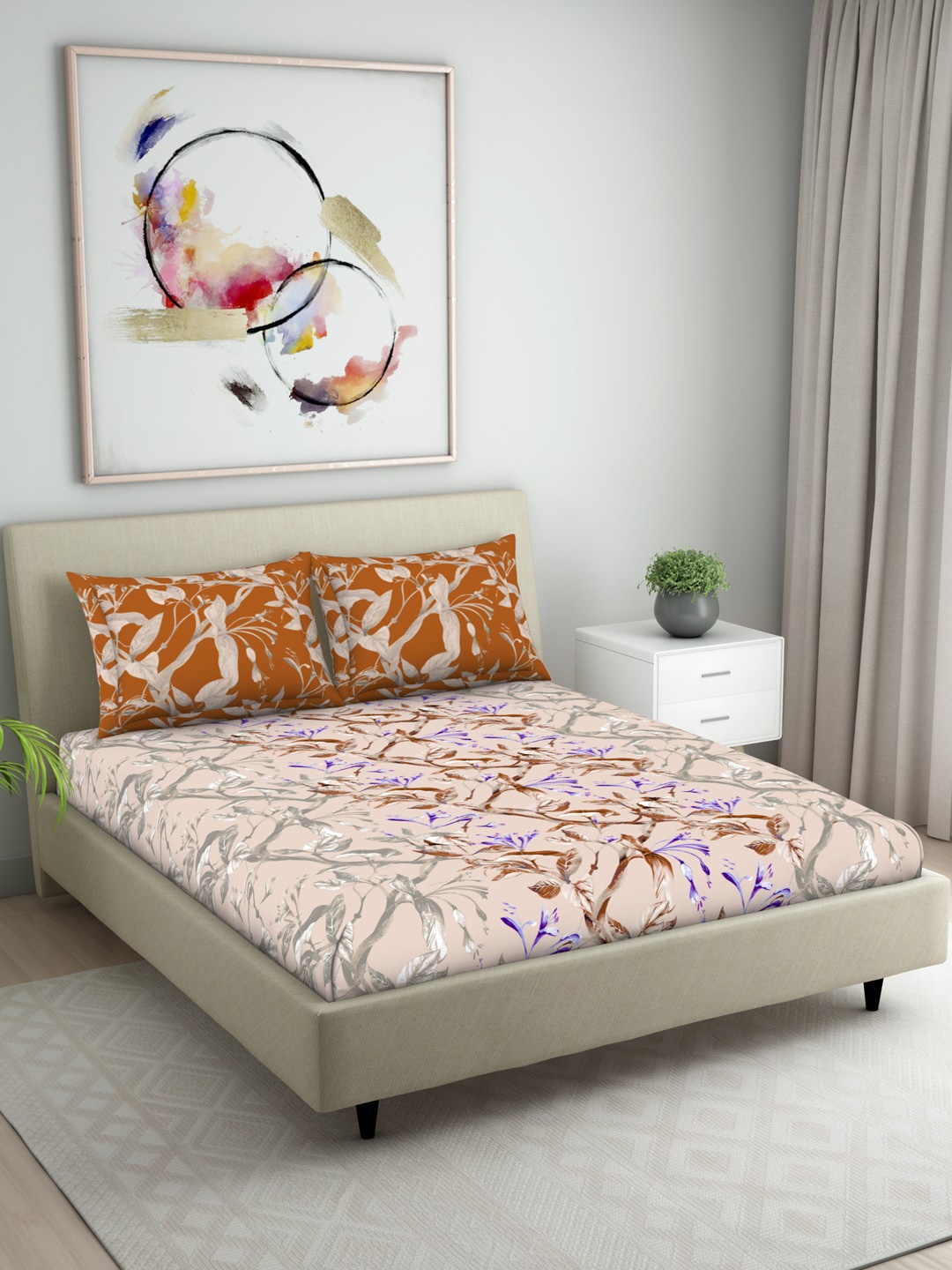 

Welspun Unisex Brown Bedsheets